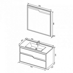 Aquanet Мебель для ванной Модена 100 белая – фотография-7