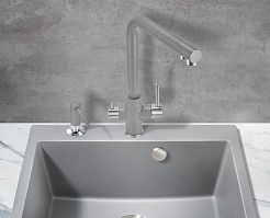 Milacio Смеситель для кухни Ultra MCU.553.GR серый металлик – фотография-4