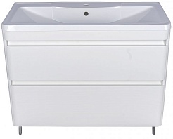 Style Line Тумба с раковиной напольная Атлантика 90, Люкс антискрейч, PLUS – фотография-1