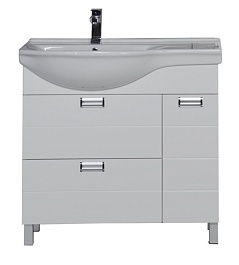 Aquanet Тумба с раковиной "Сити 90" L белая  (181973) – фотография-5