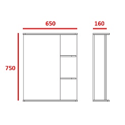 Merkana Зеркало-шкаф Керса 02 65 L – фотография-2