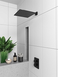 Paini Смеситель для душа Dax-DaxR 84PZ690TH с термостатом, встраиваемый, брашированный чёрный – фотография-4