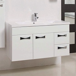 Акватон Тумба с раковиной "Диор 100" белая – фотография-1