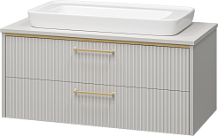 Brevita Мебель для ванной Elche 100 подвесная серый кашемир – фотография-4