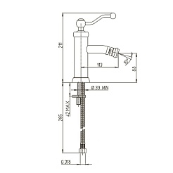 Cezares Смеситель для биде Duomo 88F3304 старая бронза – фотография-3