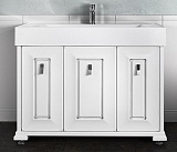 Водолей Тумба с раковиной "Риккардо 80" серебро