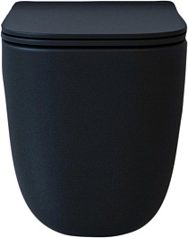 Esbano Унитаз Garant подвесной безободковый черный матовый – фотография-2