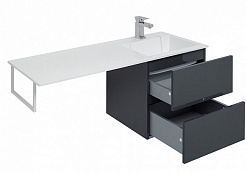 Aquanet Тумба с раковиной Алвита 120 R серый антрацит – фотография-11