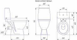 Rosa Унитаз-компакт Премьер чёрный – фотография-2