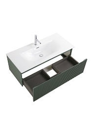 BelBagno Тумба с раковиной Uno 100 с 1 ящиком подвесная Еловый матовый с раковиной BB-8099-100 – фотография-7