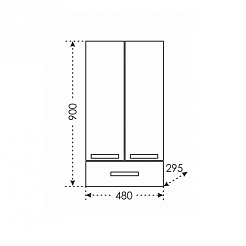 СанТа Шкаф для ванной Калипсо 48 NEW – фотография-3