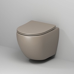 Grossman Унитаз подвесной Color GR-4455BRLMS светло-коричневый матовый – фотография-5