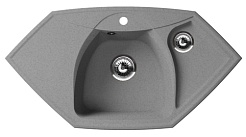 Florentina Мойка гранитная Сардиния угловая грей – фотография-1