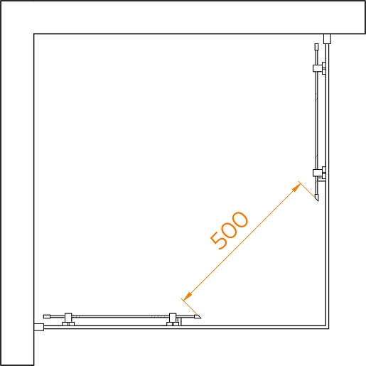RGW Душевой уголок Passage PA-030 90x90 профиль хром стекло прозрачное – картинка-3