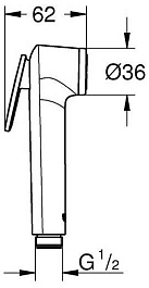 Grohe Гигиенический душ BauLoop 124895 со смесителем хром – фотография-5