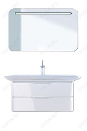 Duravit Тумба с раковиной "PuraVida" белая – фотография-4