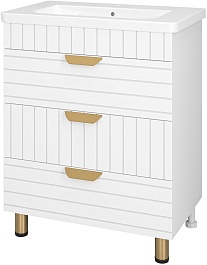 Brevita Тумба под раковину Gloster 70 белая – фотография-3