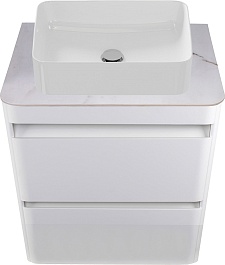 Style Line Тумба с раковиной подвесная Атлантика 60, антискрейч, столешница ID01 – фотография-1