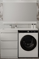 Style Line Мебель для ванной Даллас 110 L Люкс Plus 3 ящика белая