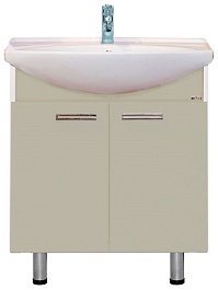Misty Тумба с раковиной Джулия 75 прямая бежевая Beidge – фотография-1