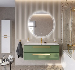 BelBagno Мебель для ванной Eco Cer-N 120 фисташковый софт CZR-8073-120 ручки сатиновое золото – фотография-2