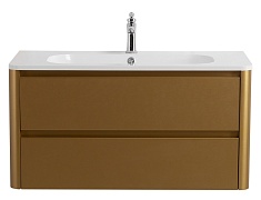 Cezares Тумба под раковину Relax 100 подвесная брашированное золото