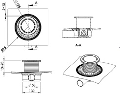 BERGES Wasserhaus Душевой трап Zentrum Norma 135 091367 хром глянец – фотография-3