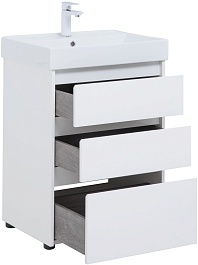 Aquanet Тумба с раковиной Nova Lite 60 белая глянцевая – фотография-5