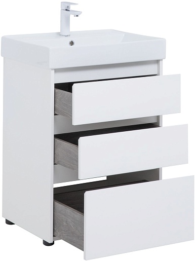 Aquanet Тумба с раковиной Nova Lite 60 белая глянцевая – картинка-5