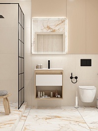 Teymi Тумба с раковиной Vitra 60 подвесная дуб/белый – фотография-10