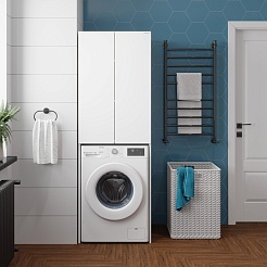 Onika Шкаф пенал Милтон 67 под стиральную машину белый – фотография-3