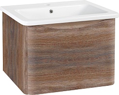 Runo Тумба под раковину Тоскана 60 подвесная темное дерево – фотография-1