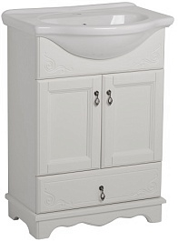 Bas Тумба с раковиной Варна 60 белый, ящик – фотография-1