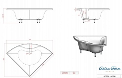 Astra-Form Ванна Виенна 150х150, литой мрамор – фотография-4