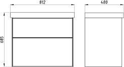 ASB-Woodline Тумба с раковиной Гранада 80 подвесная белая матовая – фотография-7