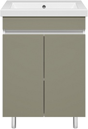 Misty Тумба под раковину Майна 60 хаки/белая – фотография-1