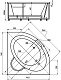 Aquatek Акриловая ванна Калипсо 146х146 с гидромассажем – фотография-8