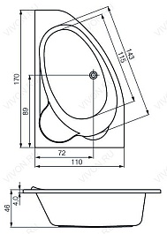 Cersanit Акриловая ванна "Calabria" (L) – фотография-3