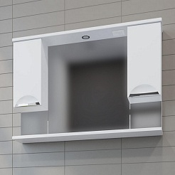 Mixline Зеркало-шкаф Этьен 100 белый – фотография-3