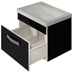 Какса-а Мебель для ванной Хилтон 60 черная – фотография-5