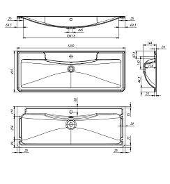 BelBagno Мебельная раковина 120/45 BB1200/455-LV-MR-ALR – фотография-3