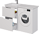 Dreja Мебель для ванной Bona 120 L под стиральную машину белая – картинка-45