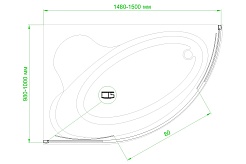 Royal Bath Душевая штора RB150ALP-C-CH (хром/6 мм матовое) – фотография-3