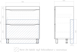 Vigo Тумба с раковиной Wave 800-0-2 дуб золотой – фотография-16
