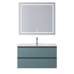 BelBagno Тумба под раковину Kraft 90 подвесная Голубой матовый – фотография-12