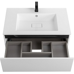 Cezares Тумба с раковиной Slider 80 с 2 ящиками белая – фотография-21