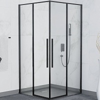 RGW Душевой уголок Stilvoll SV-31B 80x80 профиль черный стекло прозрачное