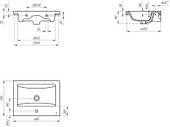Бриклаер Тумба с раковиной Вега 60 2 ящика белая – фотография-9