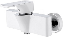 D&K Смеситель "Berlin Steinbeis DA1433116" белый для душа – фотография-1