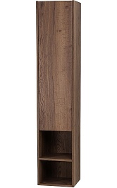 BelBagno Пенал для ванной Kraft 33/160 L Rovere Tabacco с открытой полкой – фотография-1